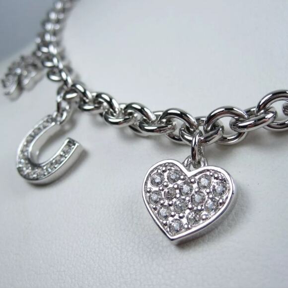 New💃Nina Ricci Rhodium Plated Necklace with Swarovski Crystals - 16" length 0046 - Picture 2 of 4